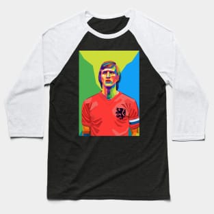 Johan Cruijff pop art Baseball T-Shirt
